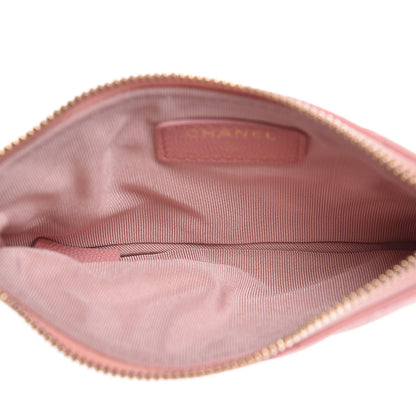 Chanel Caviar Chevron Quilted Small Cosmetic Case Pink 5 of 8