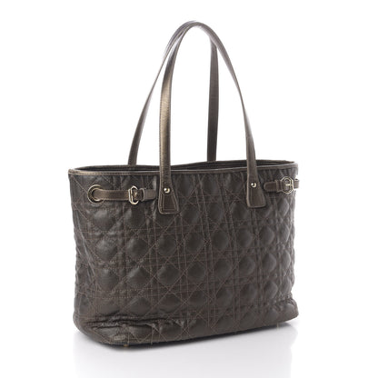 Christian Dior Coated Canvas Cannage Medium Panarea Tote Bronze 3 of 8