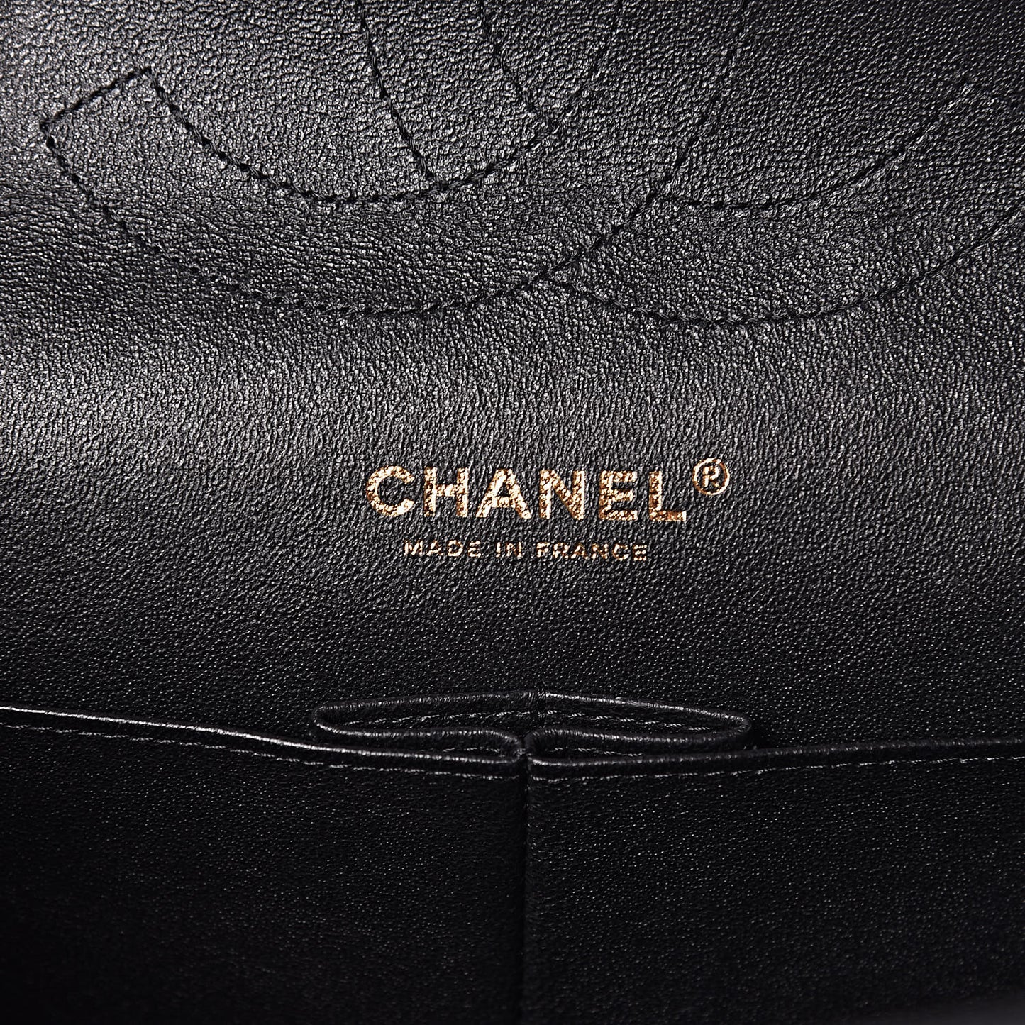 Caviar Chevron Quilted Jumbo Double Flap Black