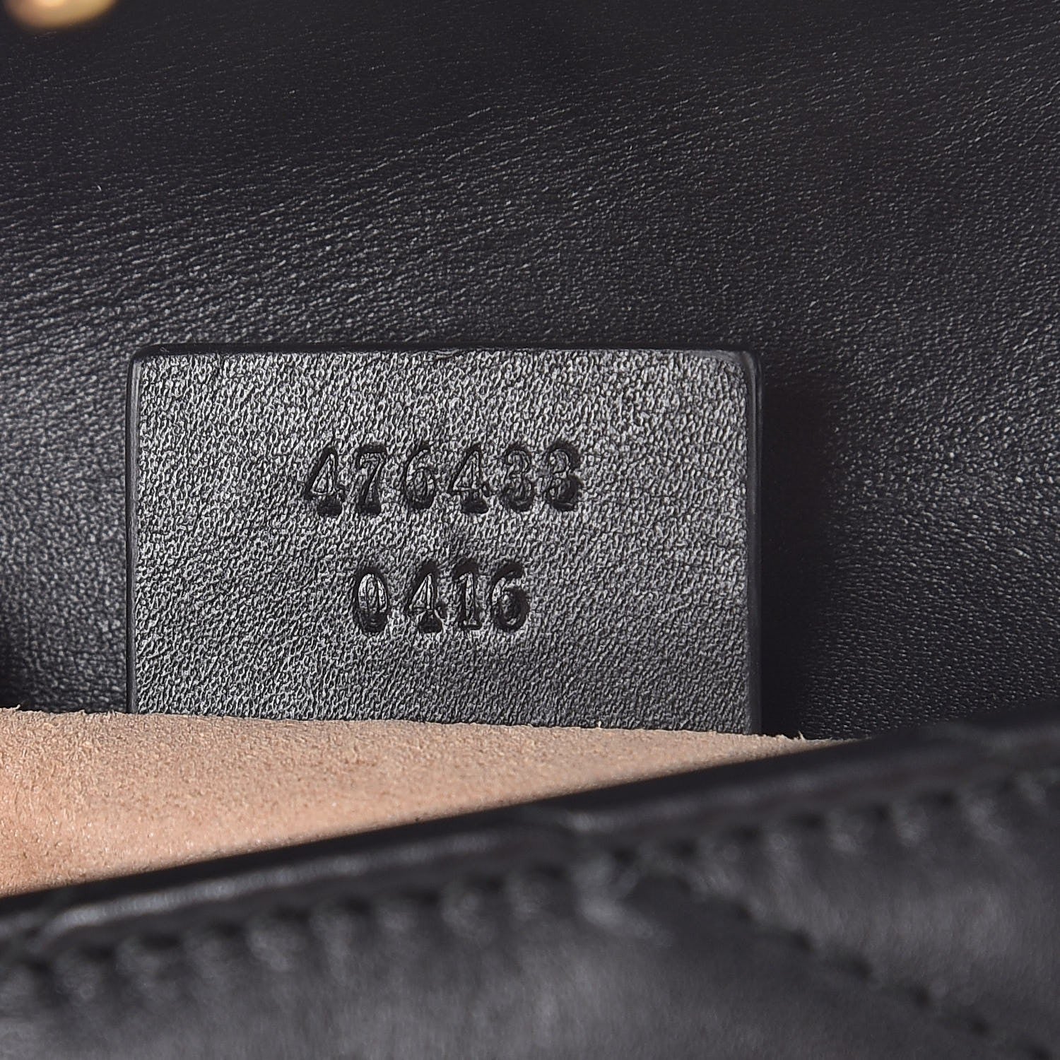 Gucci Calfskin Matelasse Super Mini GG Marmont Shoulder Bag Black 7 of 9
