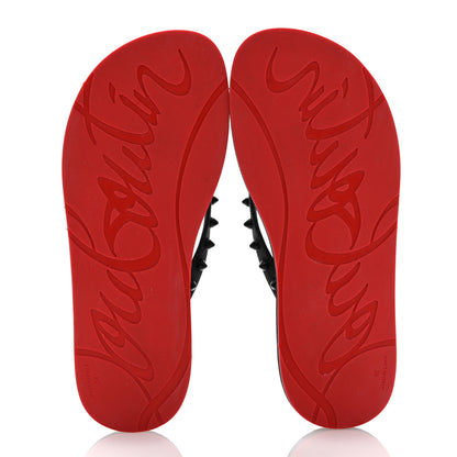 Christian Louboutin Rubber Spike Loubi Donna Flip Flop 38 Black 6 of 8