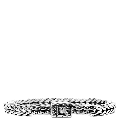 John Hardy Sterling Silver 6mm Mens Square Classic Chain Bracelet 1 of 4