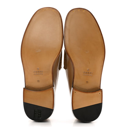 Gucci Mandala Goatskin Mens Horsebit Loafers 11 Brown Sugar 5 of 13