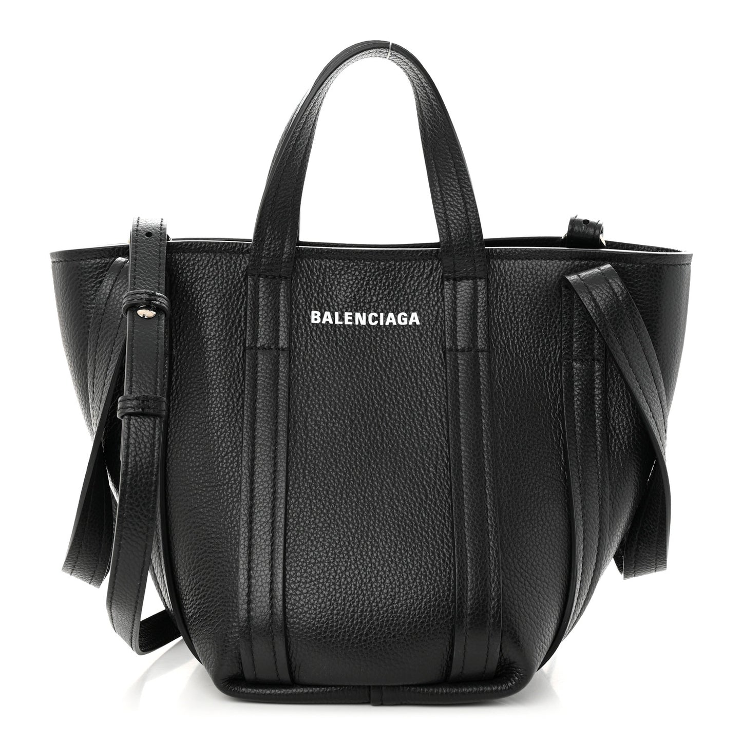 Grained Calfskin XS Everyday North South Shoulder Tote Bag Black