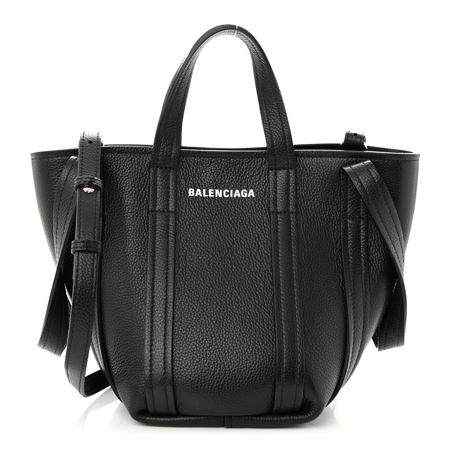 Balenciaga Grained Calfskin XS Everyday North South Shoulder Tote Bag Black 1 of 12