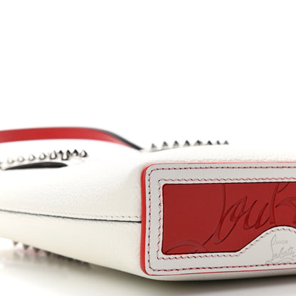Christian Louboutin Calfskin Spikes Mini North South Cabata Tote White 8 of 13