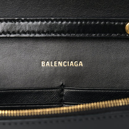 Balenciaga Shiny Box Calfskin Hourglass Chain Bag Black 5 of 8