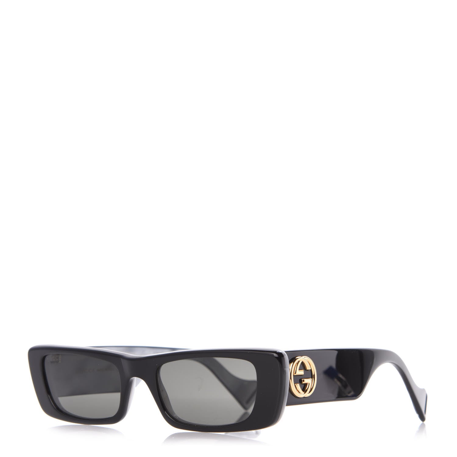 Gucci Acetate Rectangular Sunglasses GG0516S Black 1 of 8