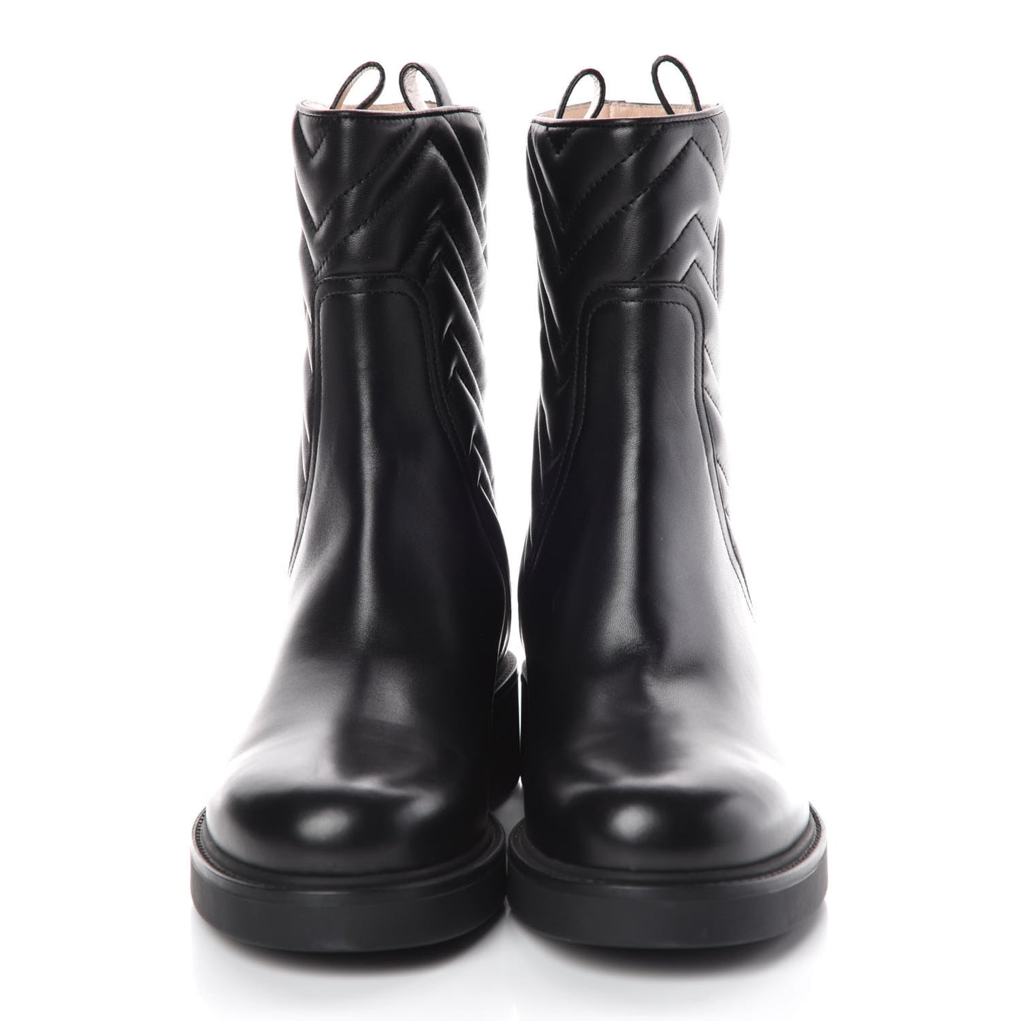 Nappa Matelasse Ankle Boots 39.5 Black