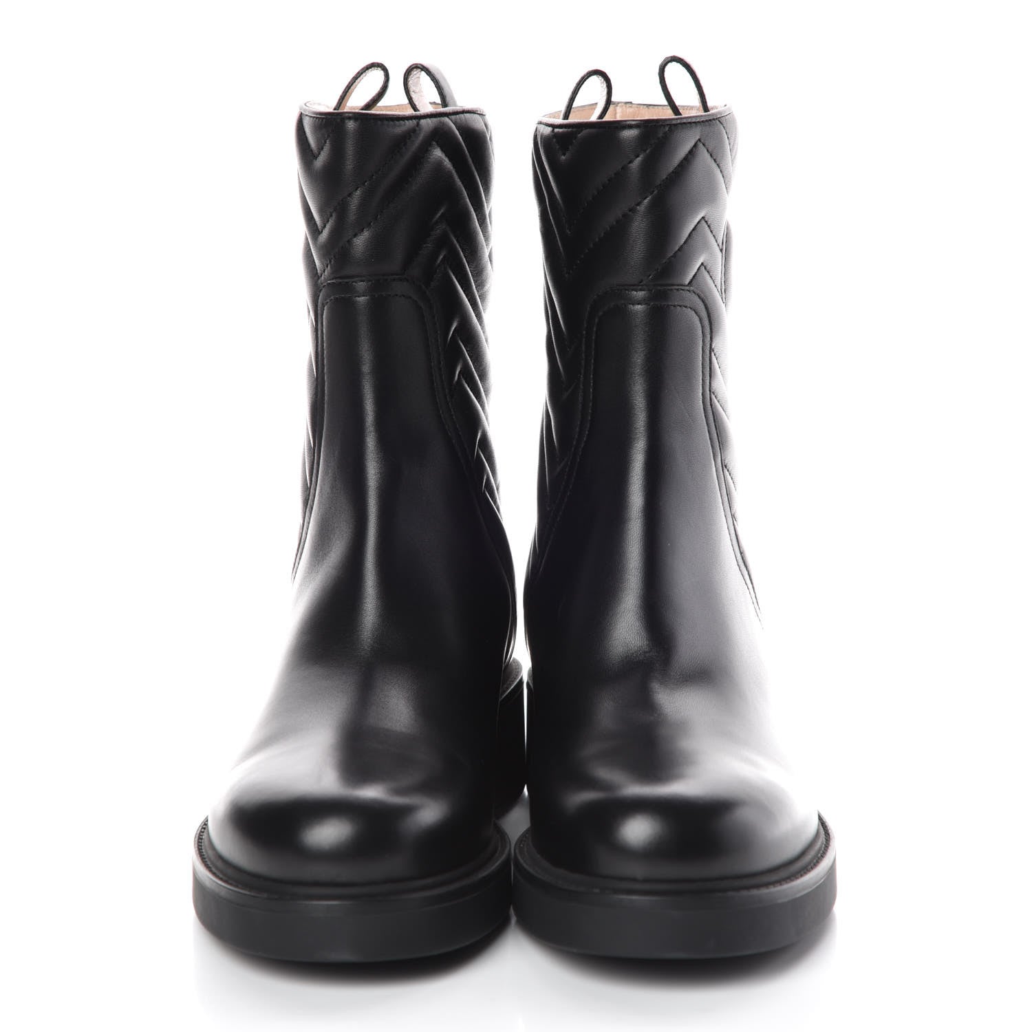 Gucci Nappa Matelasse Ankle Boots 39.5 Black 2 of 8