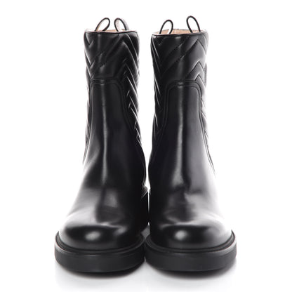 Gucci Nappa Matelasse Ankle Boots 39.5 Black 2 of 8