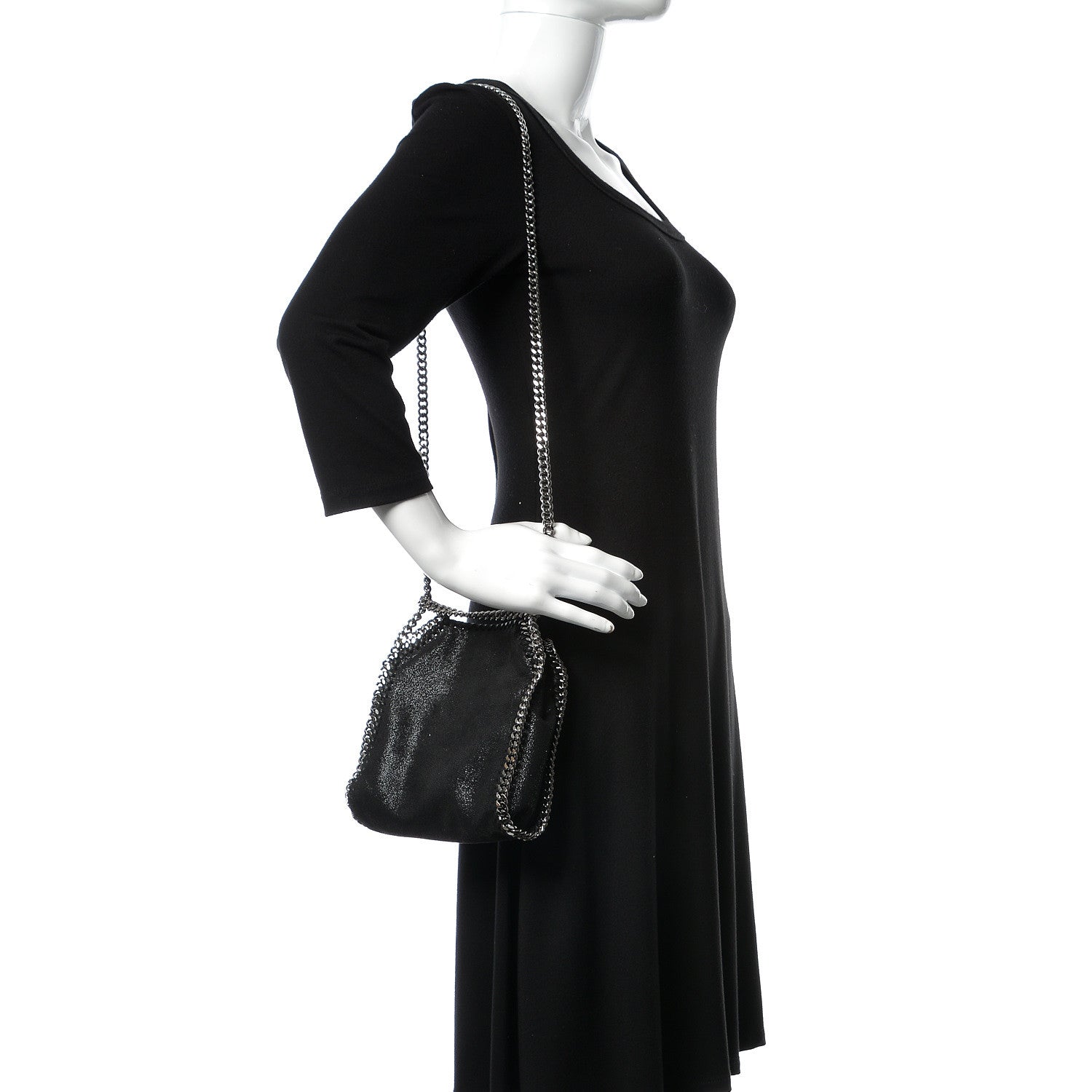 Stella McCartney Shaggy Deer Tiny Falabella Tote Black 2 of 11