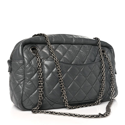 Chanel Aged Calfskin Quilted Medium Reissue Camera Case Grey 3 of 10