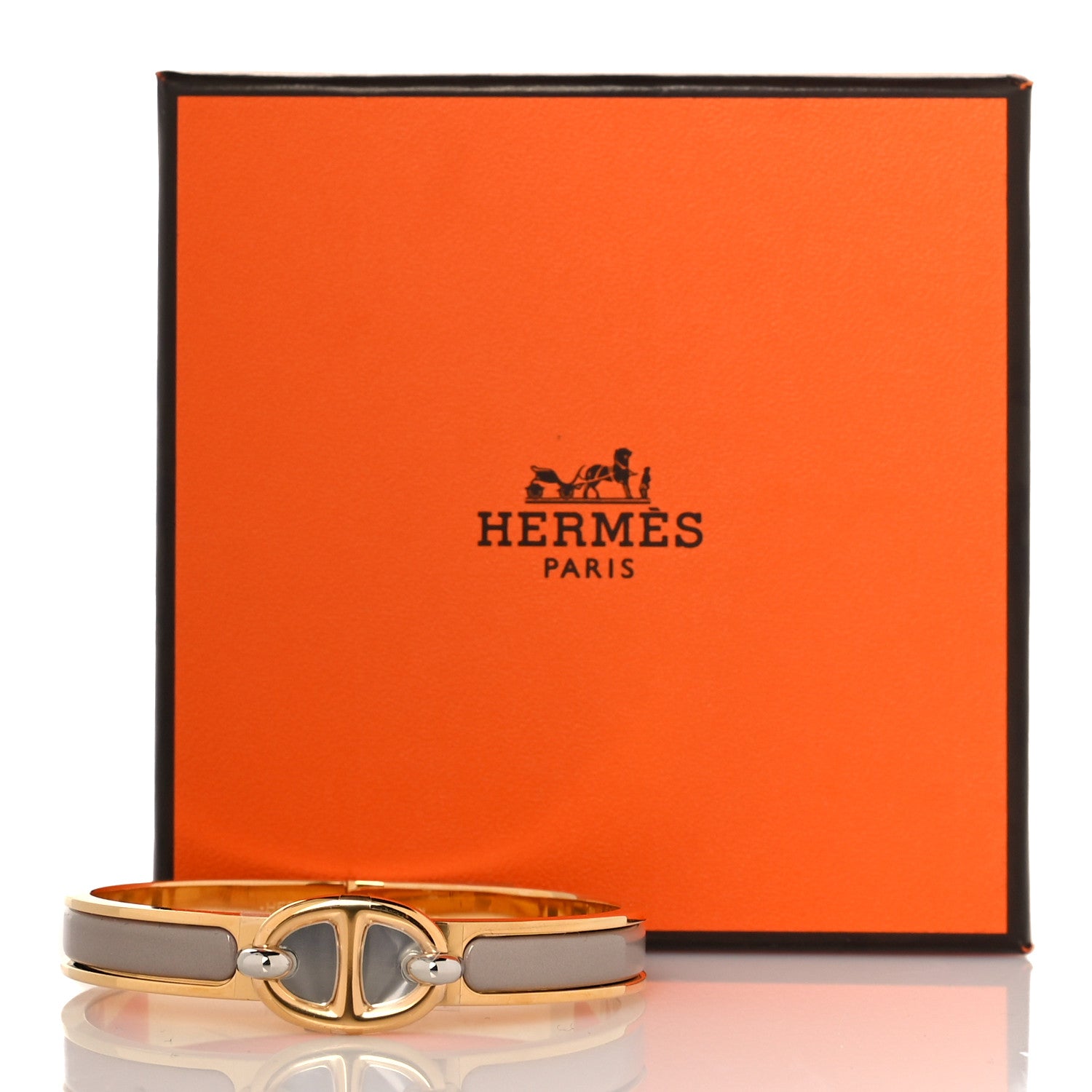 Hermes Enamel Mini Clic Chaine d'Ancre Bracelet PM Marron Glace 7 of 7