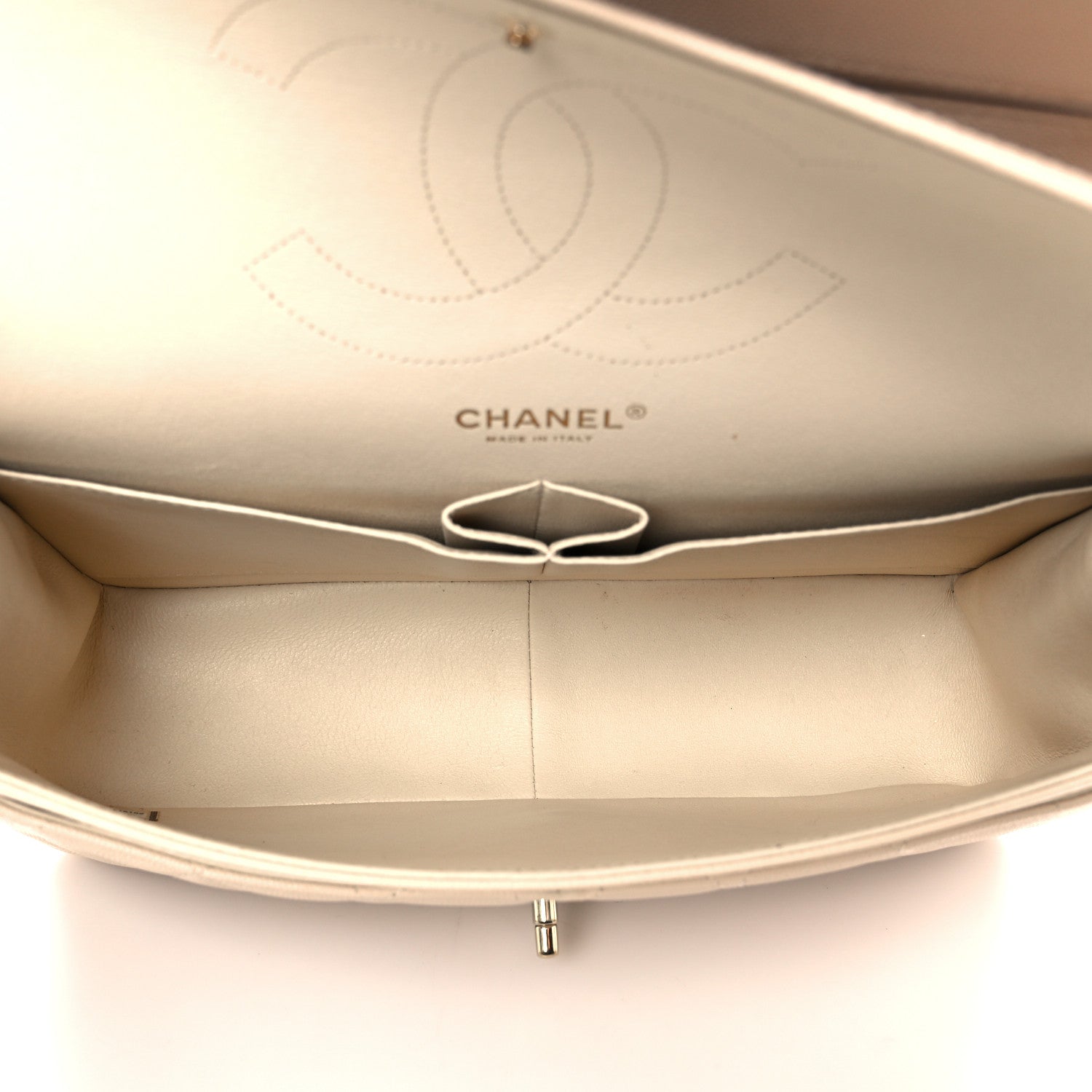 Chanel Caviar Quilted Jumbo Double Flap Light Beige 5 of 11