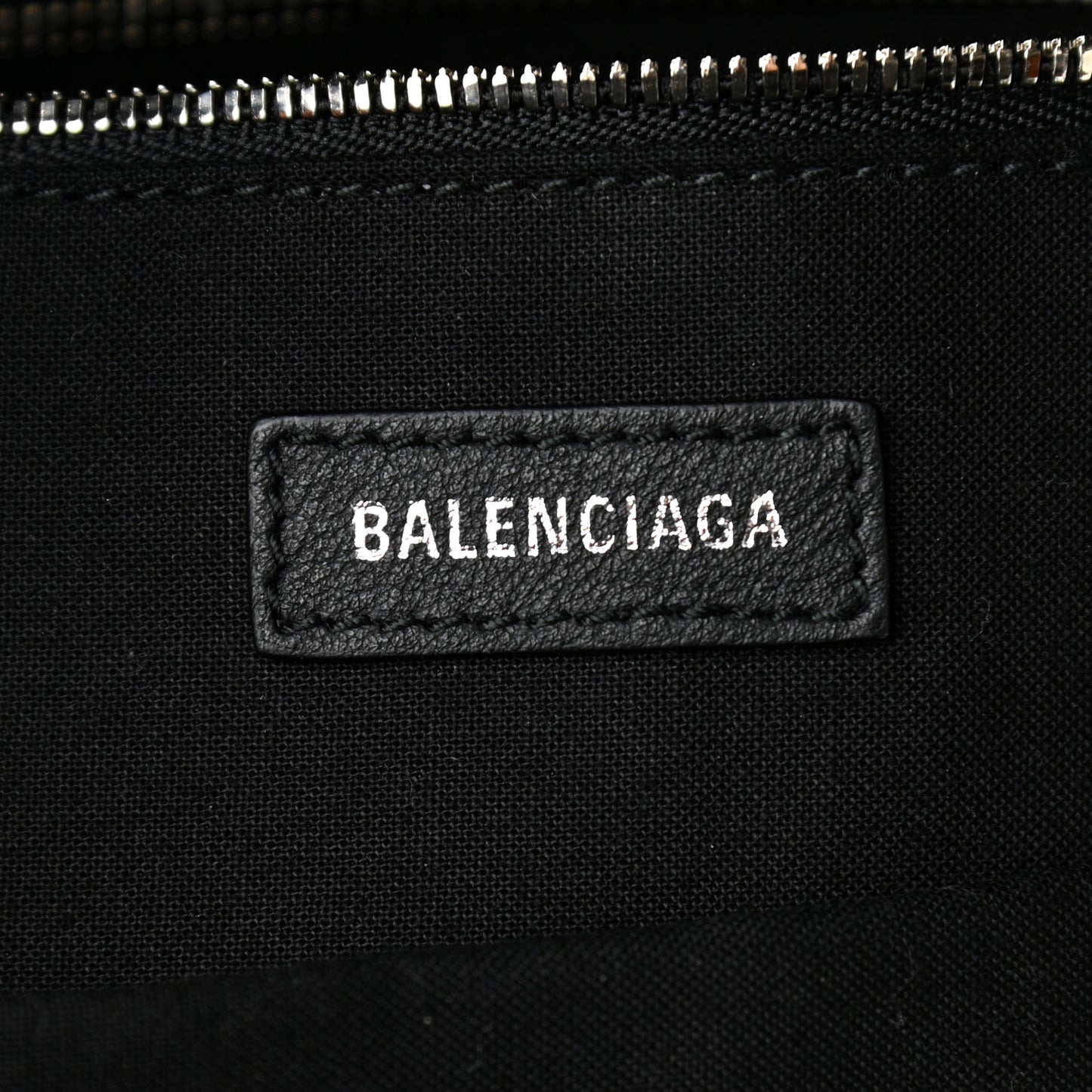 Smooth Calfskin Logo Small Everyday Backpack Black White