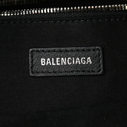 Balenciaga Smooth Calfskin Logo Small Everyday Backpack Black White 6 of 10