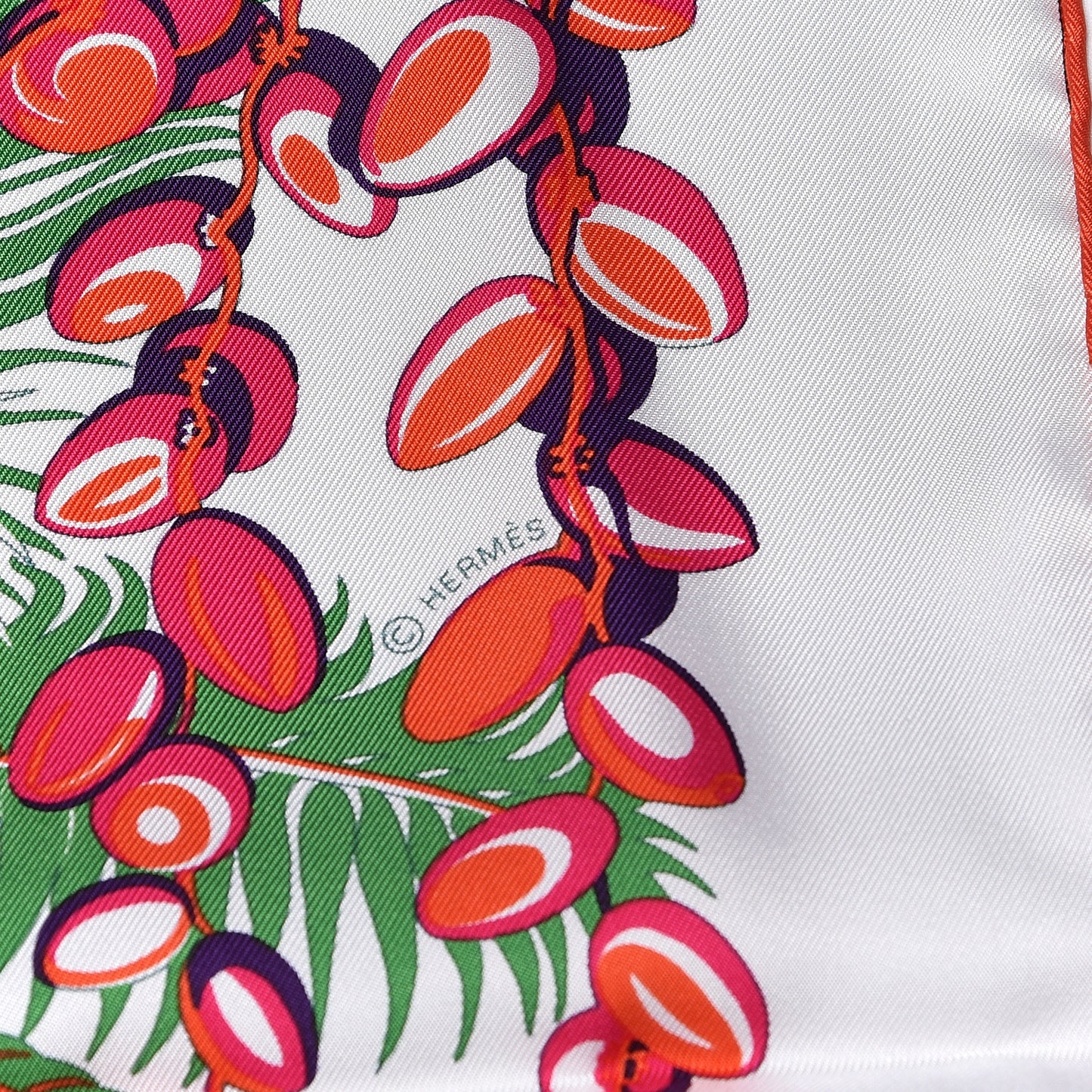 Silk Mythiques Phoenix Coloriage Scarf 90 Blanc Vert Rouge