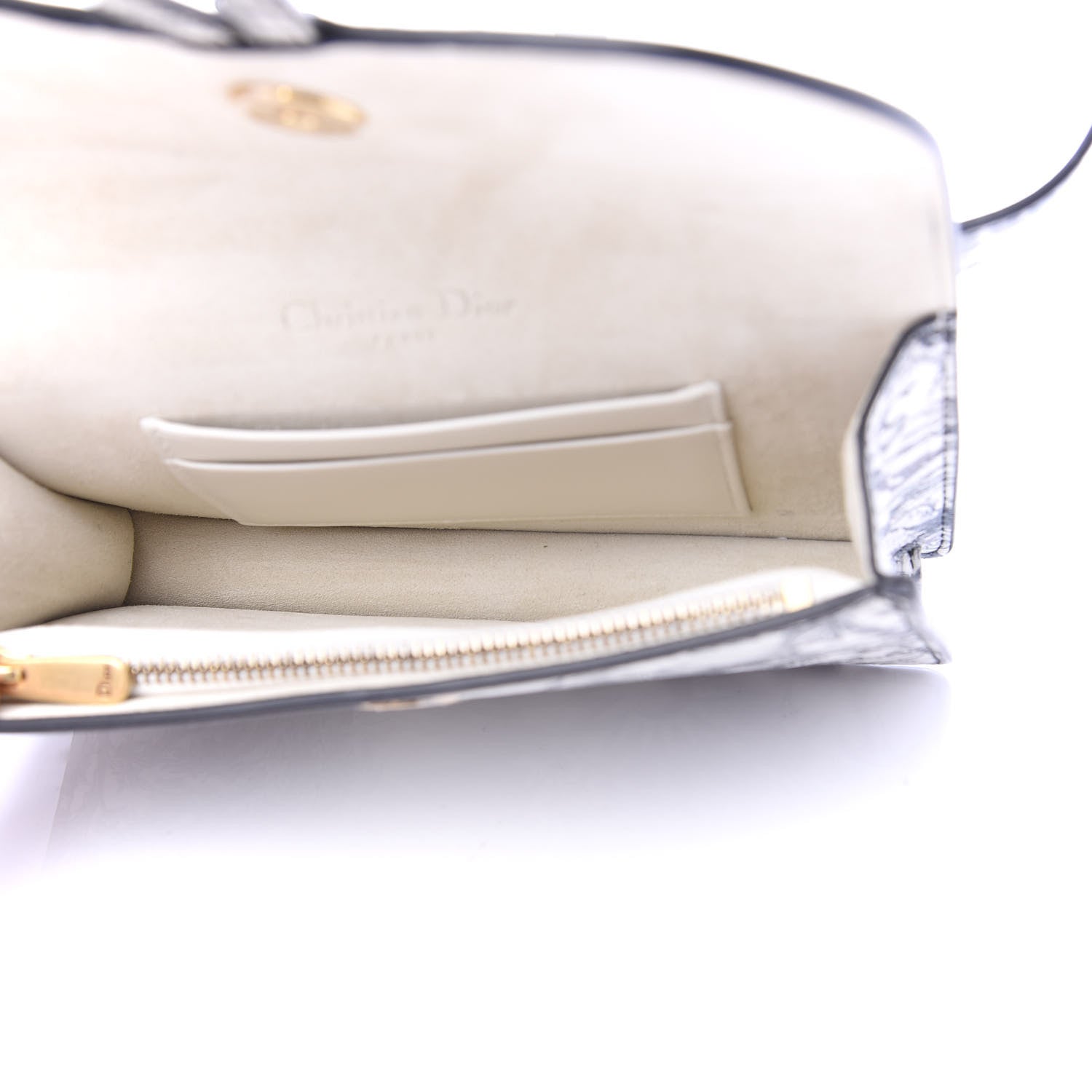 Christian Dior Calfskin Jardin Naturel Print Saddle Belt Bag Latte Multicolor 5 of 9