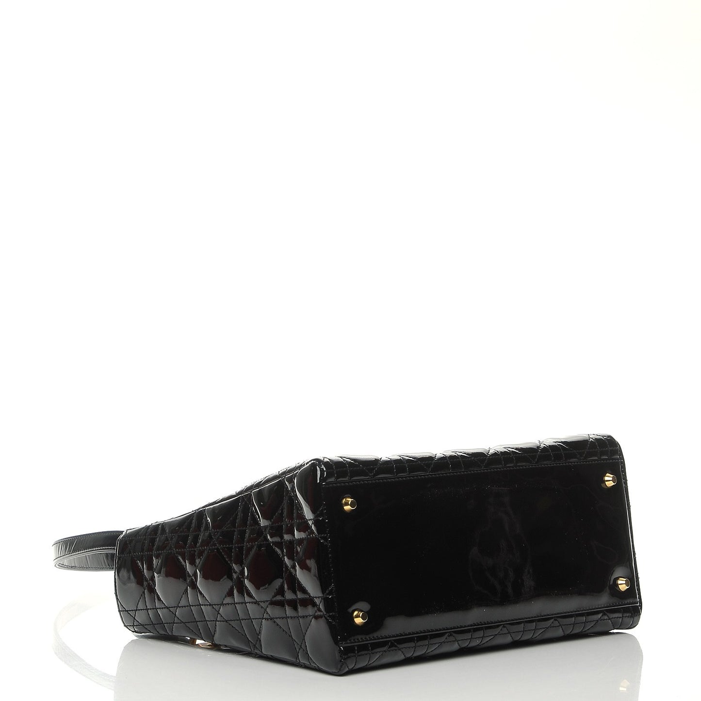Patent Cannage Medium Lady Dior Black