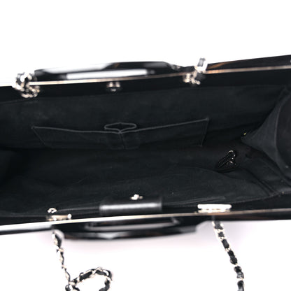 Chanel Glazed Calfskin Quilted Large CC Delivery Tote Black 5 of 17