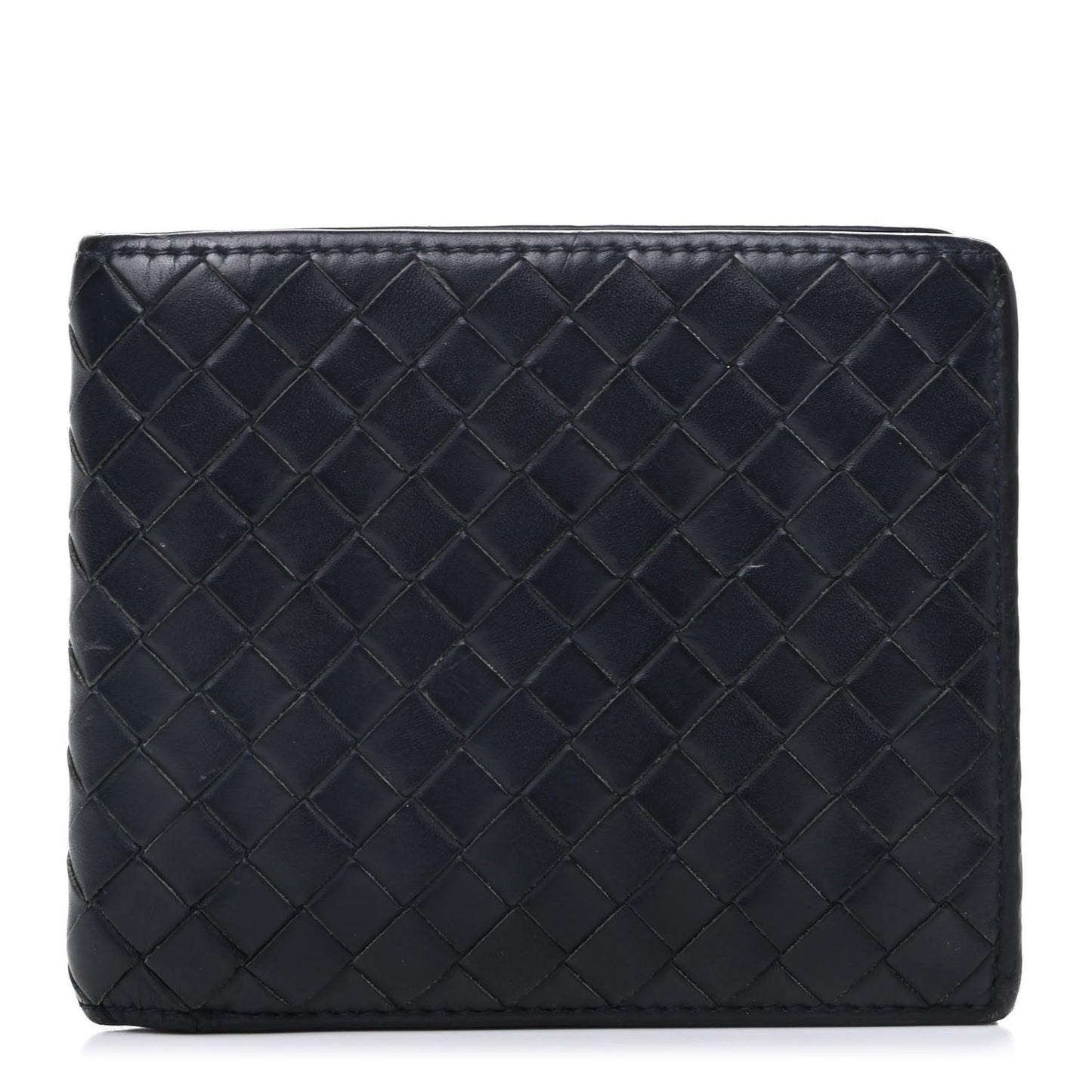 Nappa Intrecciato Bi-Fold Wallet Black