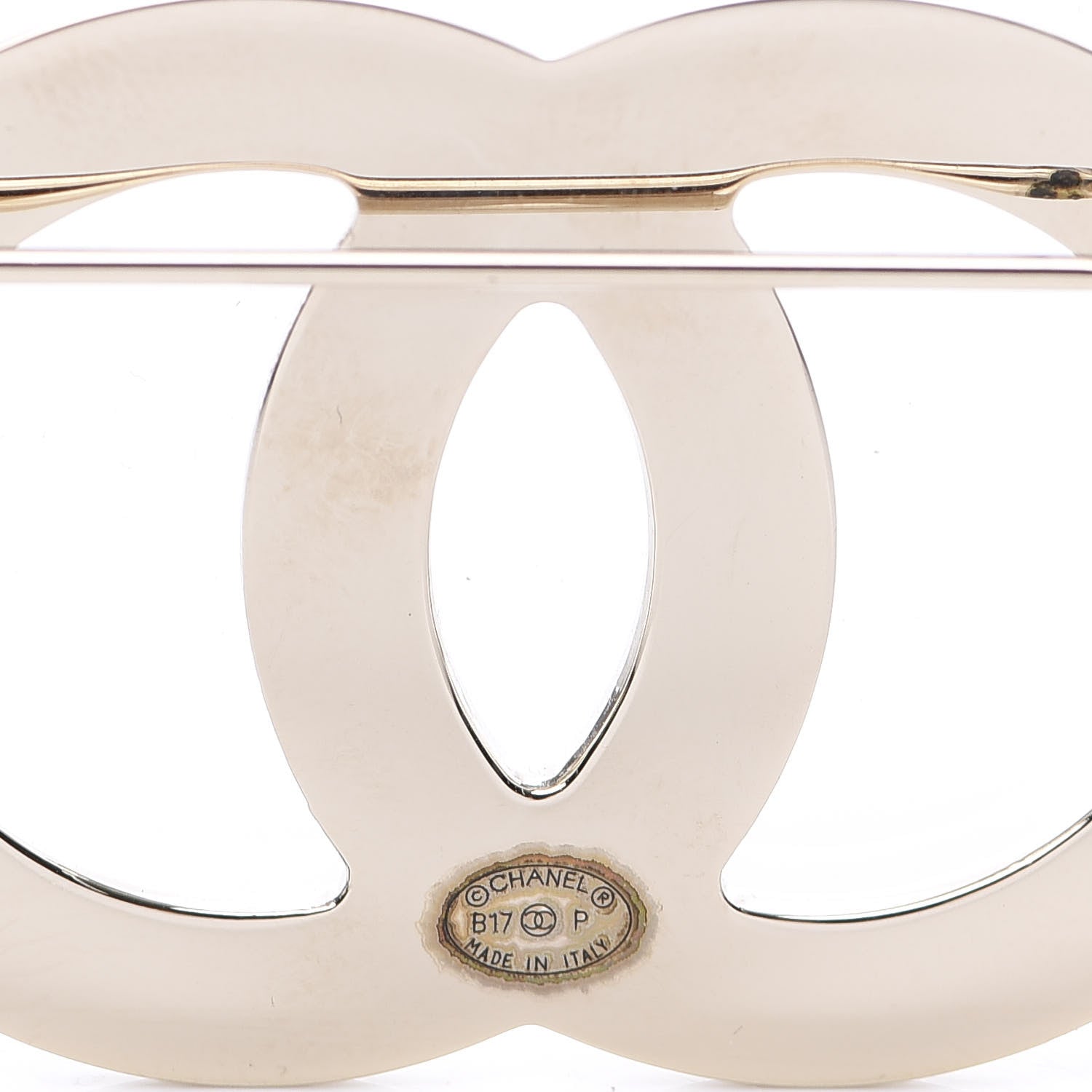 Chanel Metal CC Brooch Light Gold 3 of 4