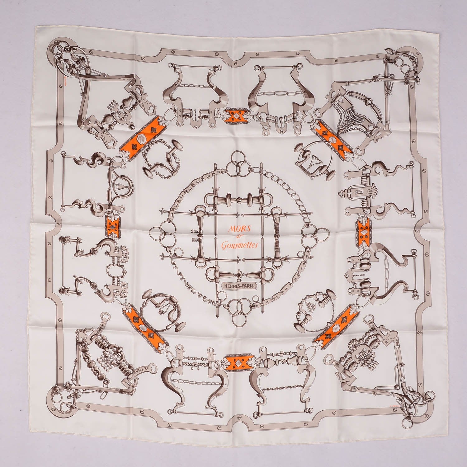 Hermes Silk Mors et Gourmettes Scarf 90 2 of 6