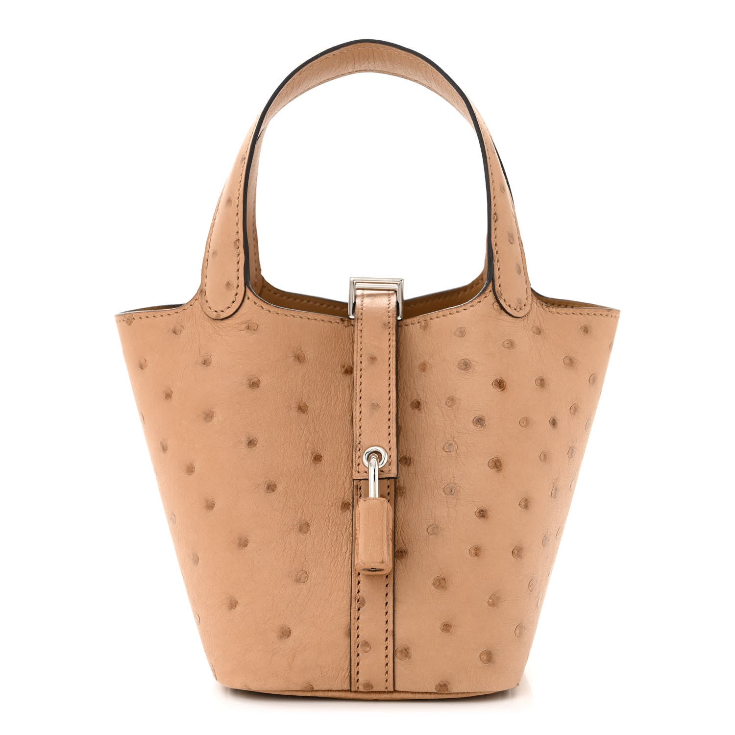 Hermes Ostrich Micro Picotin Lock Chai 1 of 10