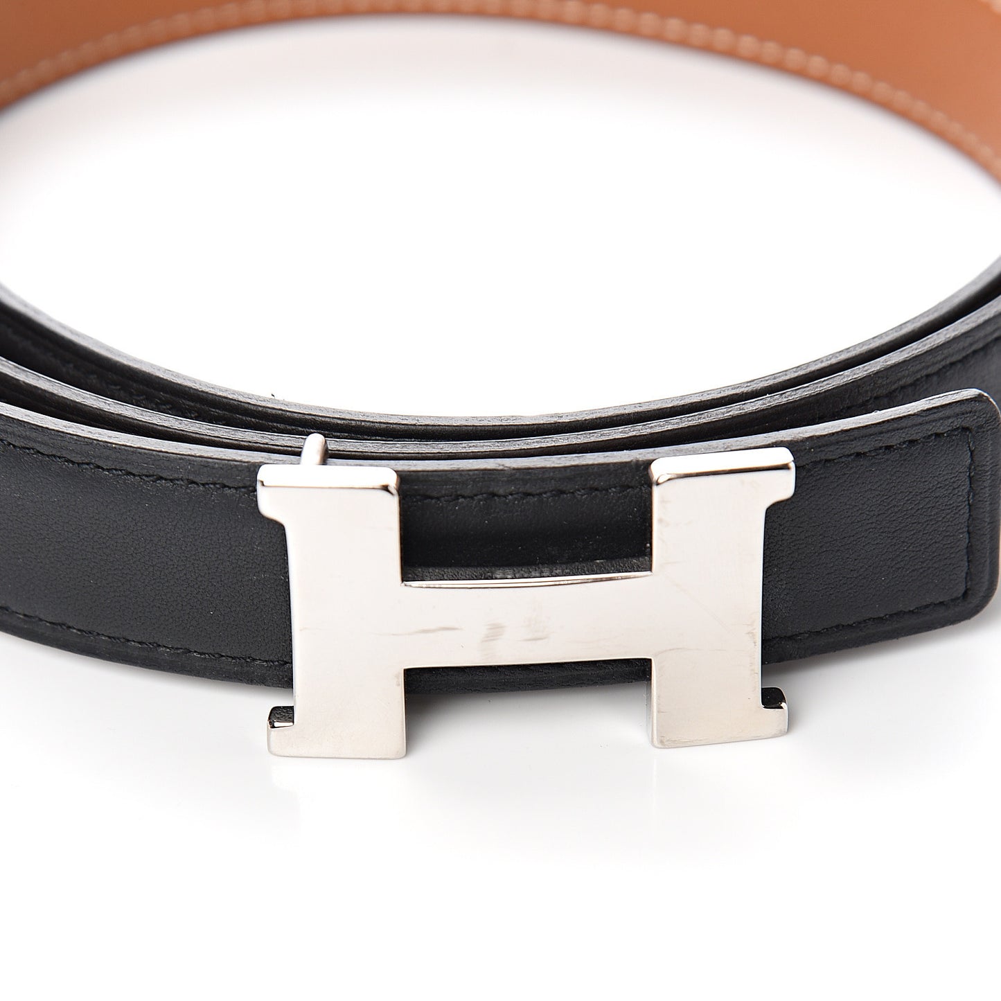 Swift Epsom 24mm Constance H Belt 85 Black Gold
