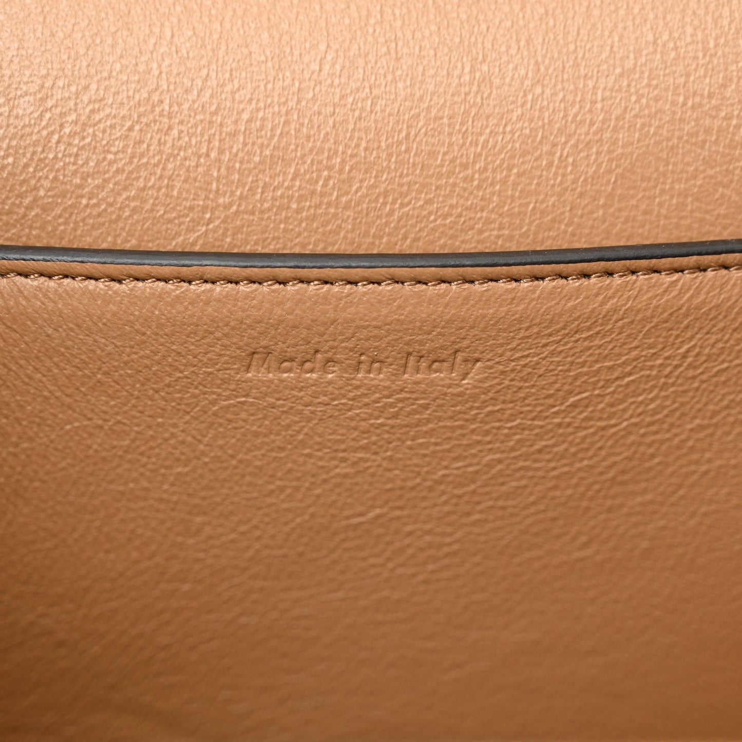 Shiny Smooth Calfskin Medium Frame Shoulder Bag Tan Optic White