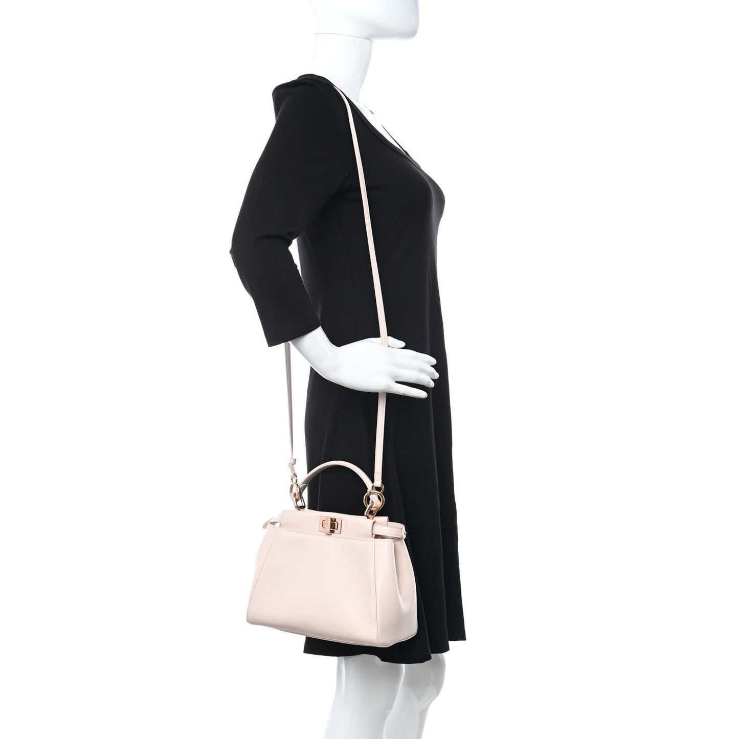 Nappa Mini Peekaboo Iconic Satchel Egg Shell