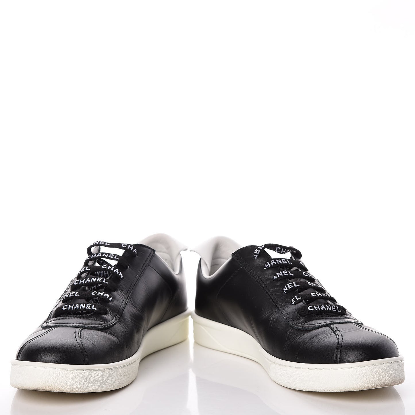 Calfskin Womens CC Sneakers 38.5 Black