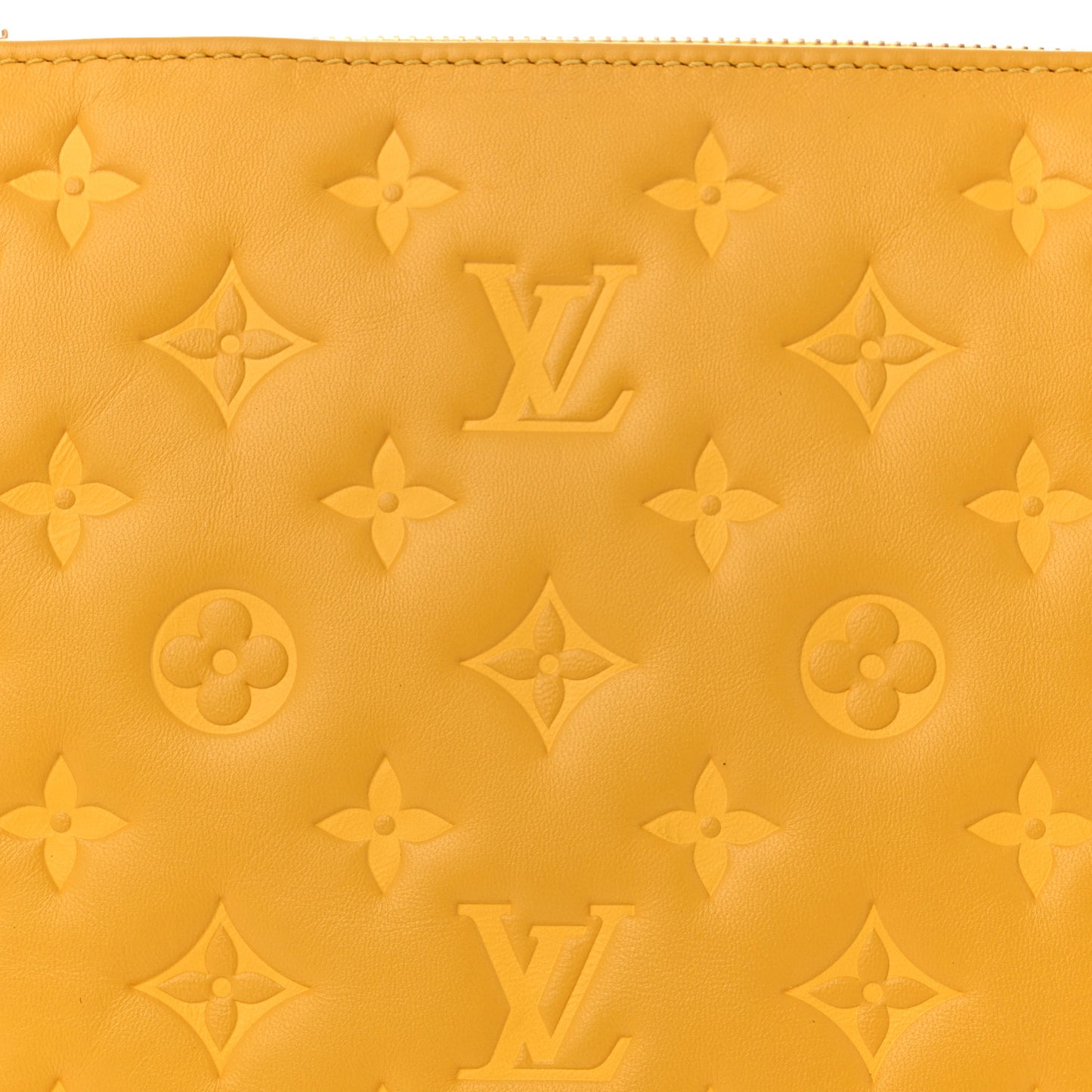 Lambskin Embossed Monogram Coussin PM Sunflower