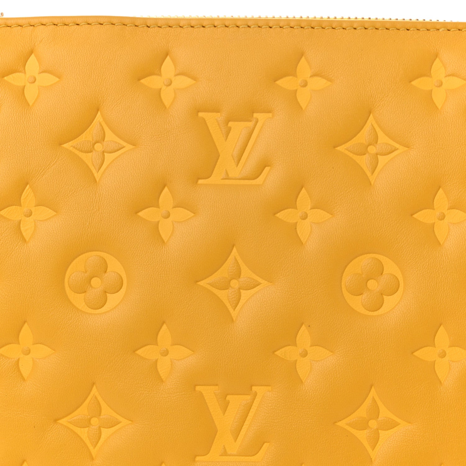 Louis Vuitton Lambskin Embossed Monogram Coussin PM Sunflower 7 of 10