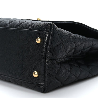 Chanel Caviar Quilted Medium Coco Chain Handle Flap Black 9 of 9
