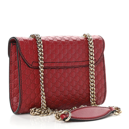 Gucci Soft Microguccissima Mini Emily Chain Shoulder Bag Rosso 3 of 10