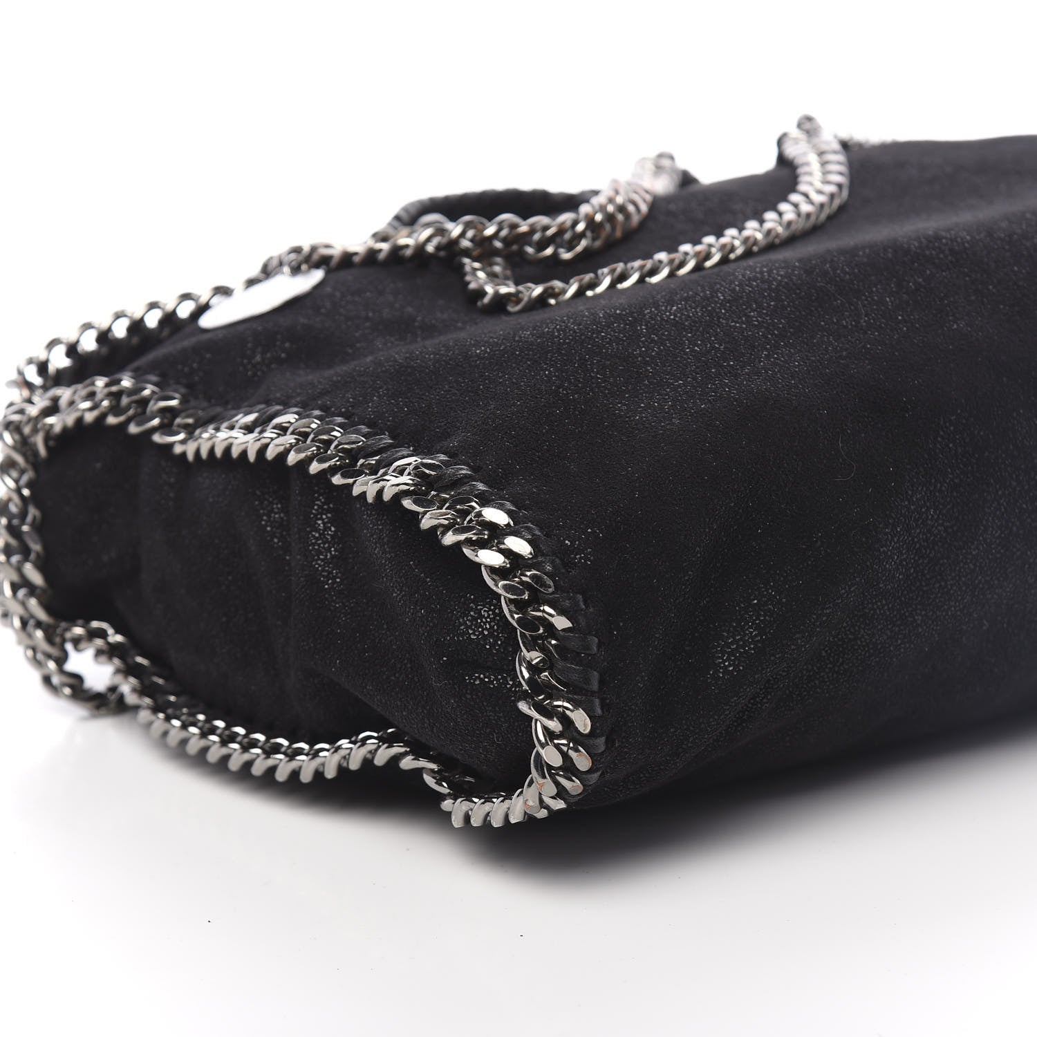Stella McCartney Shaggy Deer Falabella Fold Over Tote Black 9 of 10