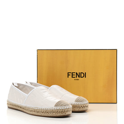 Fendi Nappa FF Embossed Espadrilles 41 Snow 12 of 12