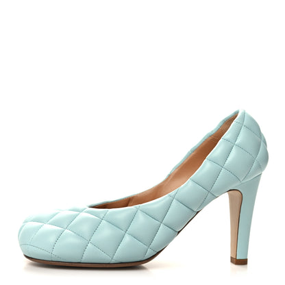 Bottega Veneta Nappa Matelasse Padded Dream Pumps 37.5 Topazio 1 of 7