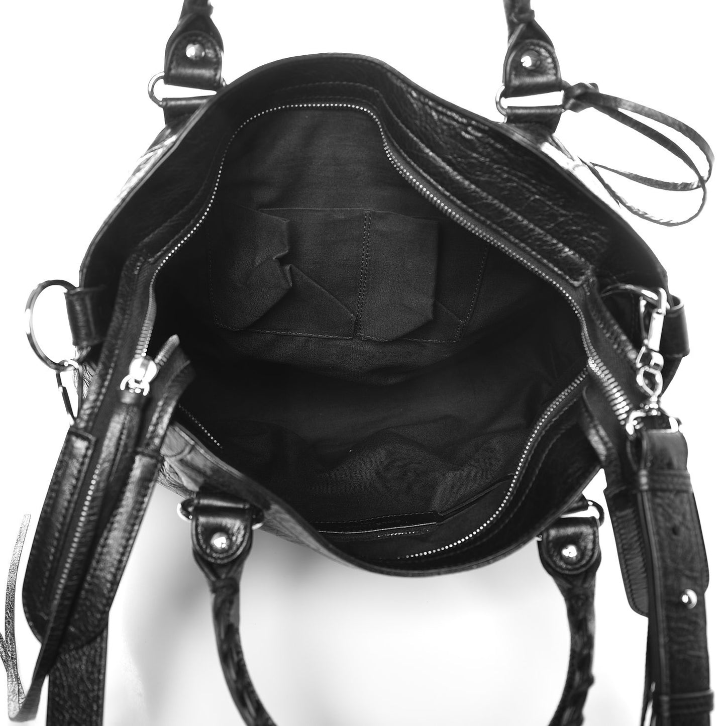 Agneau Classic Silver Hardware Velo Black