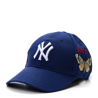Gucci X MLB Cotton NY Yankees Baseball Hat 57-61 Blue 1 of 9