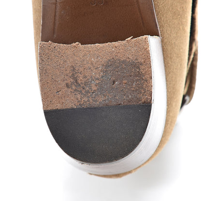 Saint Laurent Suede Womens Blake Ankle Boots 35 New Sigaro 13 of 17
