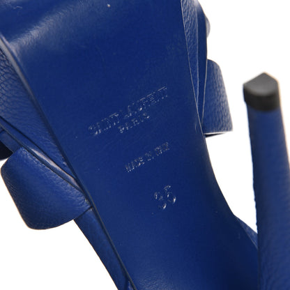 Saint Laurent Calfskin Tribute 105 Platform Sandals 35 Royal Blue 7 of 7