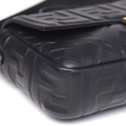Fendi Nappa FF 1974 Embossed Baguette Black 9 of 10