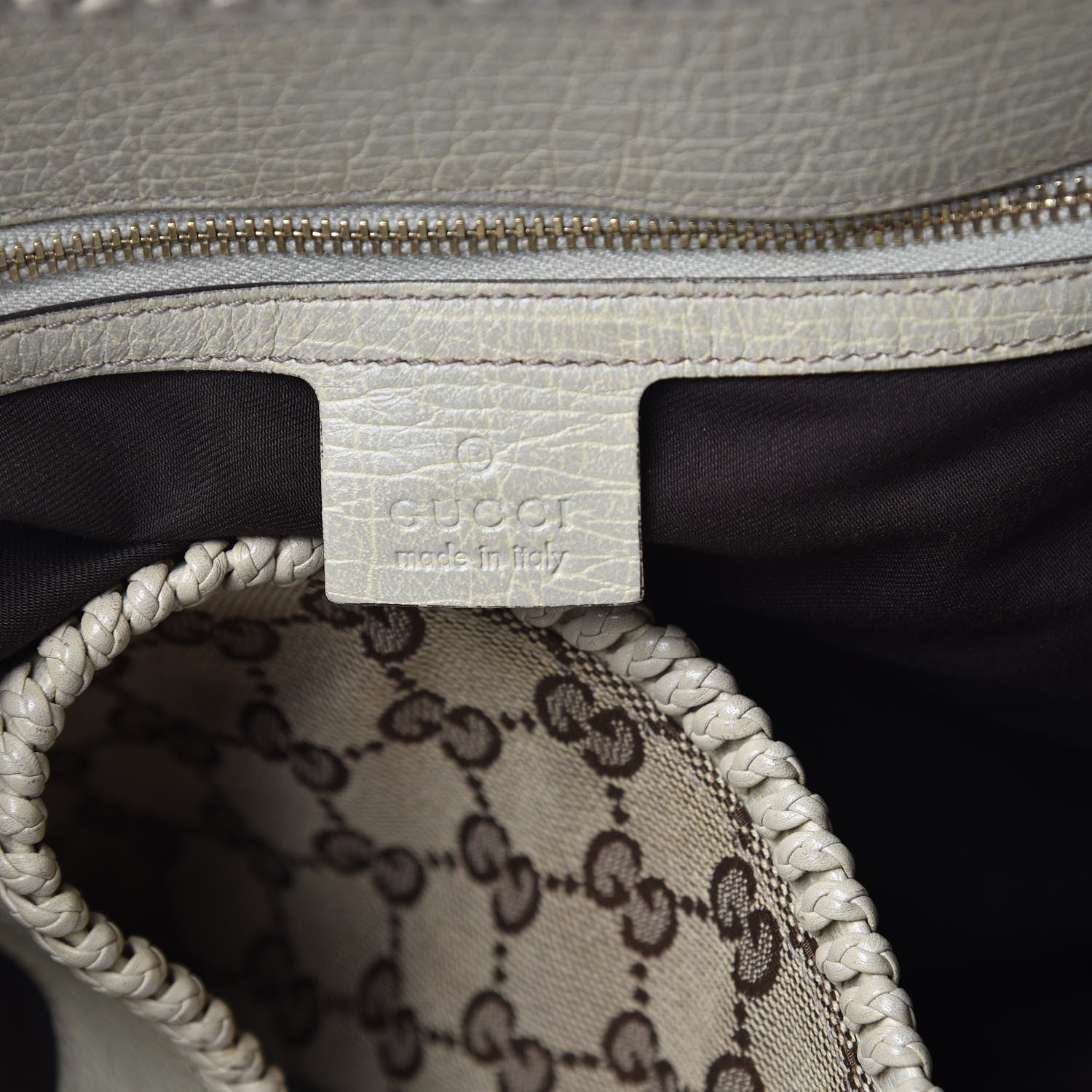 Gucci Monogram Large Horsebit Chain Hobo Off White 7 of 11