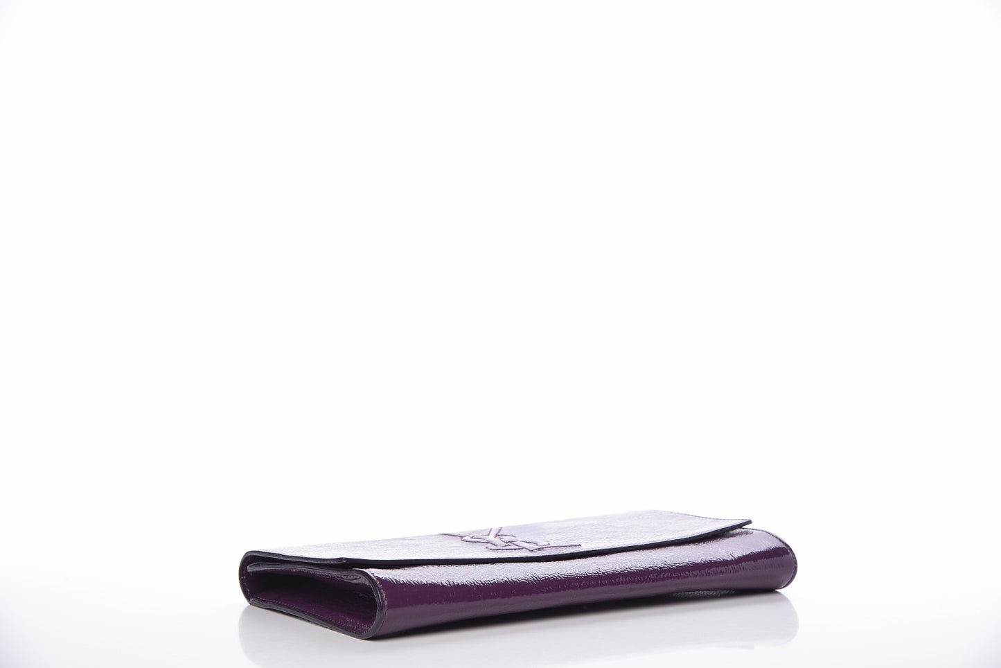 Textured Patent Monogram Large Belle De Jour Clutch Purple