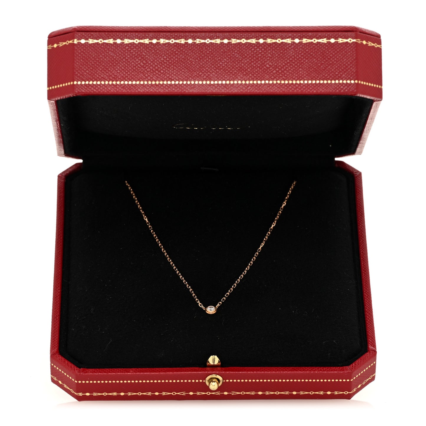 18K Pink Gold Diamond SM D'Amour Pendant Necklace