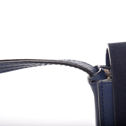 Chloe Suede Calfskin Small Faye Shoulder Bag Denim Blue 15 of 16