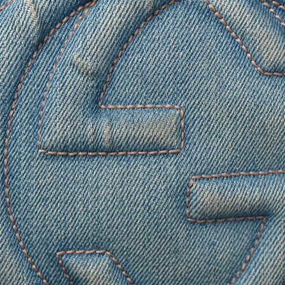 Gucci Denim Medium Soho Chain Shoulder Bag Blue 16 of 18